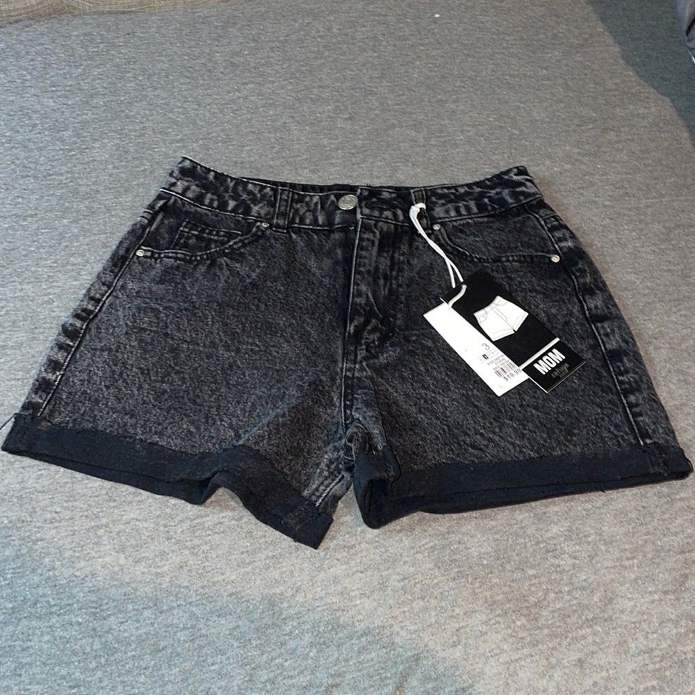Juniors REFUGE black acid wash denim Shorts